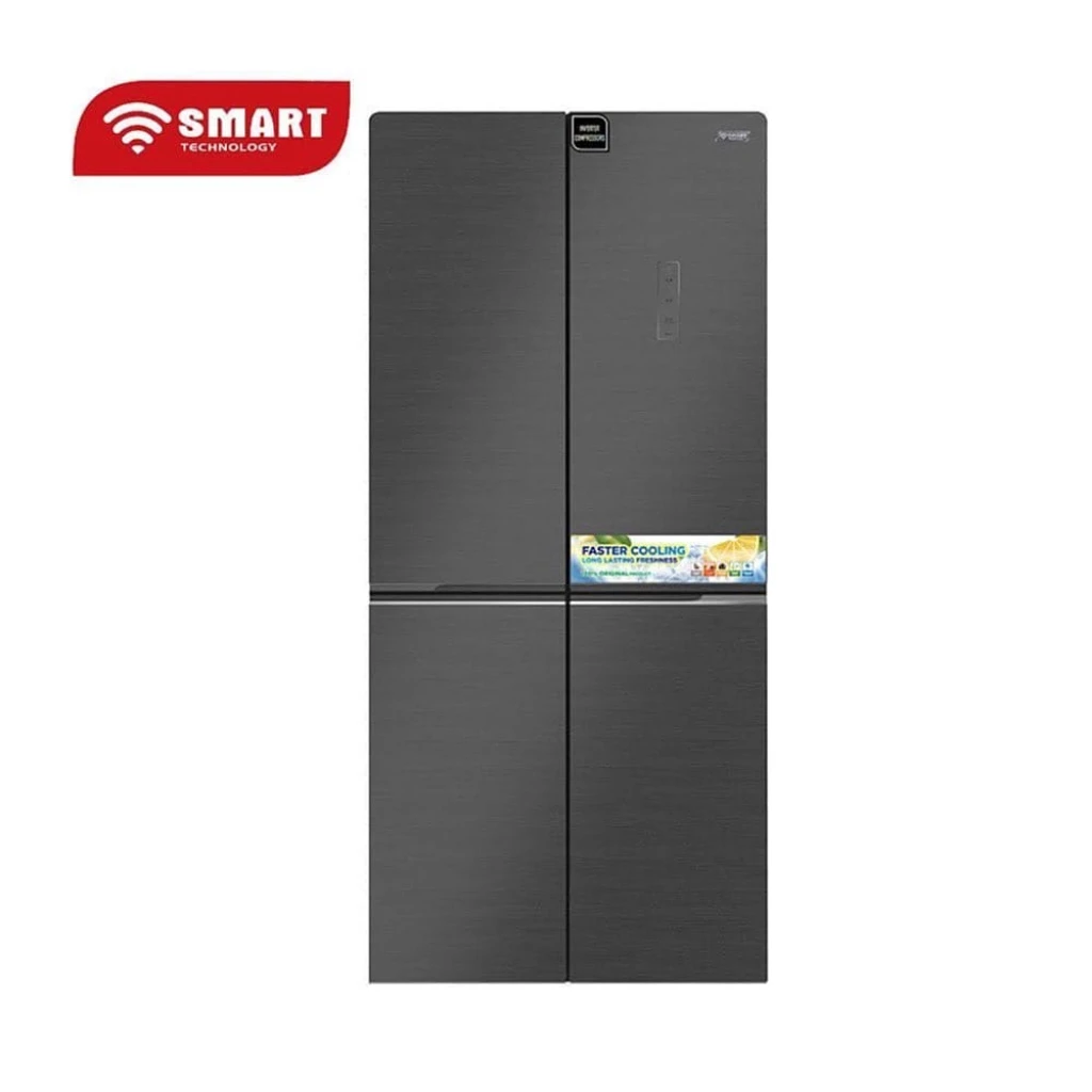 Réfrigérateur SMART TECHNOLOGY Side by Side 4 Portes – STR857 avec Inverter Compressor