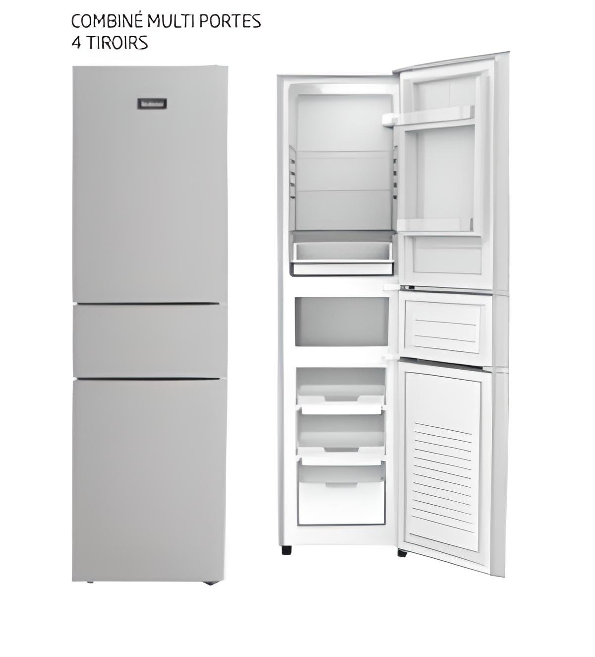 REFRIGERATEUR ENDURO COMBINE 4TIROIRS 246LITRES GRIS RORMP246X