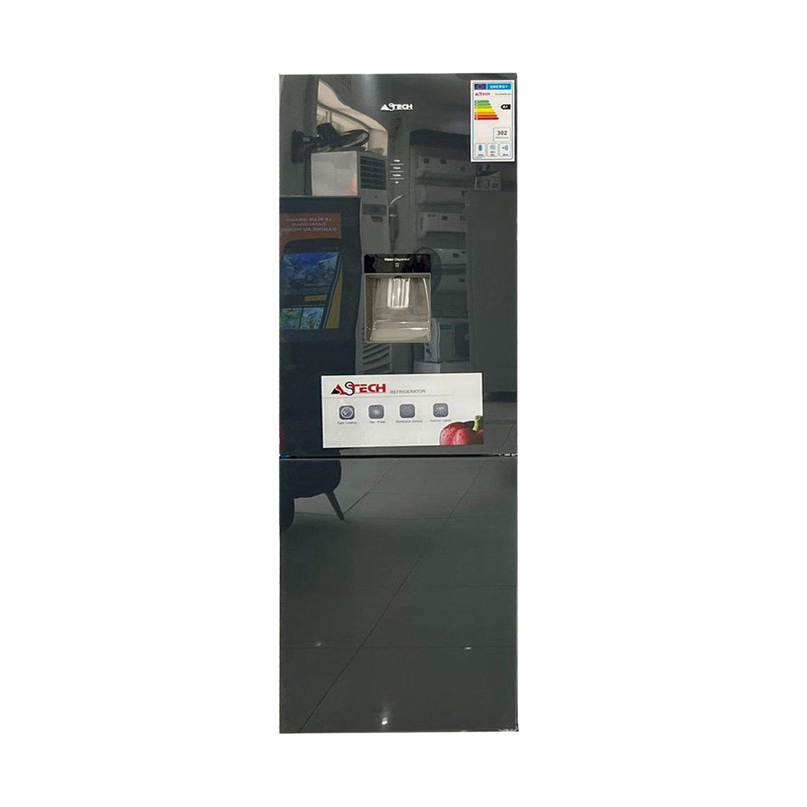 REFRIGERATEUR ASTECH COMBINE 3TIROIRS 322LITRES MIRROIR AVEC FONTAINE FC379VEROG
