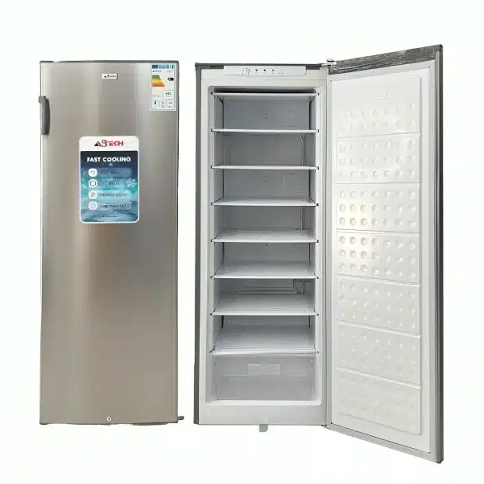 CONGELATEUR ASTECH VERTICAL 9TIROIRS PLAQUE ALUMINIUM GRIS GM PA360S