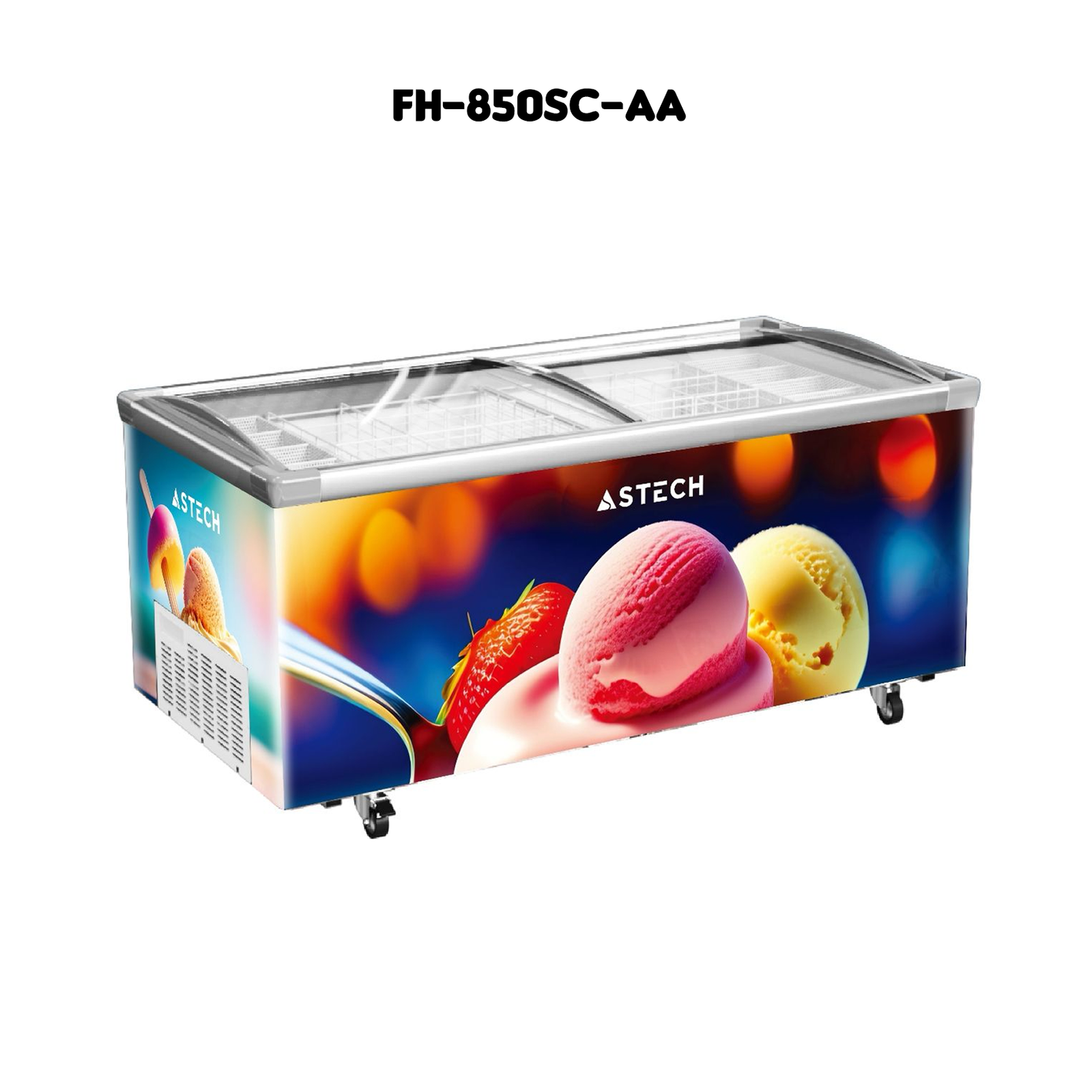 CONGELATEUR ASTECH HORIZONTAL 761LITRES VITRINE NOFROST FH850SCAA