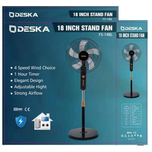 VENTILATEUR DESKA 18 » SUR PIED BLEU FS14BLSC