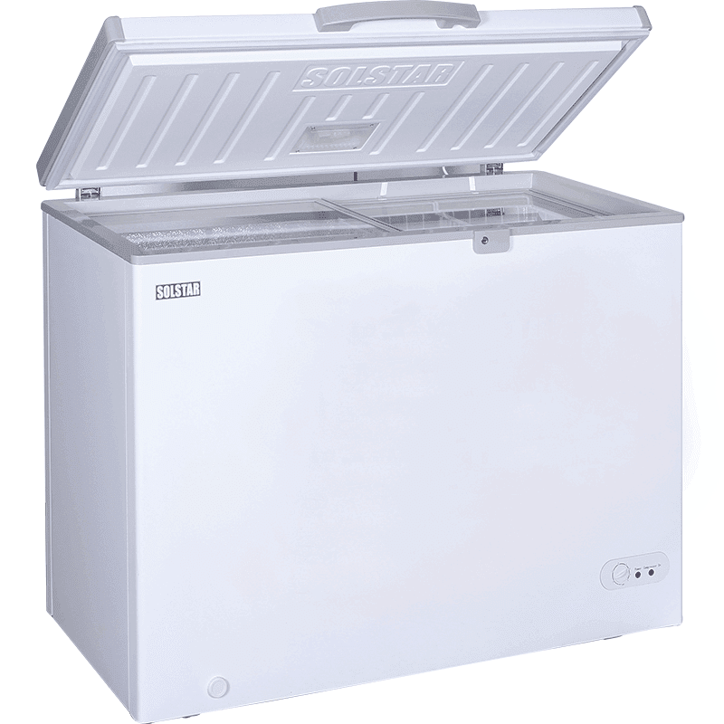 Congélateur Coffre Solstar horizontal une porte 350 Litres en vitrine