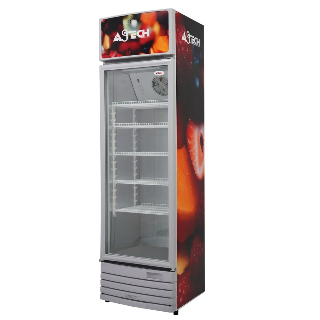 Réfrigérateur ASTECH FV-384-AC Vitrine Vertical 5 Etagères Classe : A+ 384L