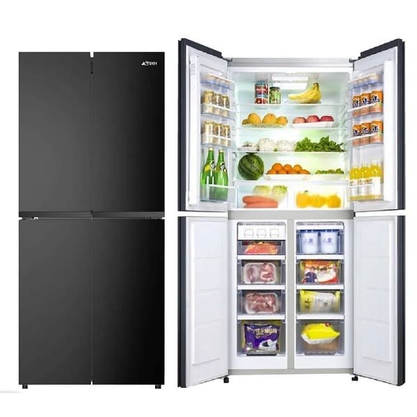 Réfrigérateur Side By Side Astech 450 L inox noire