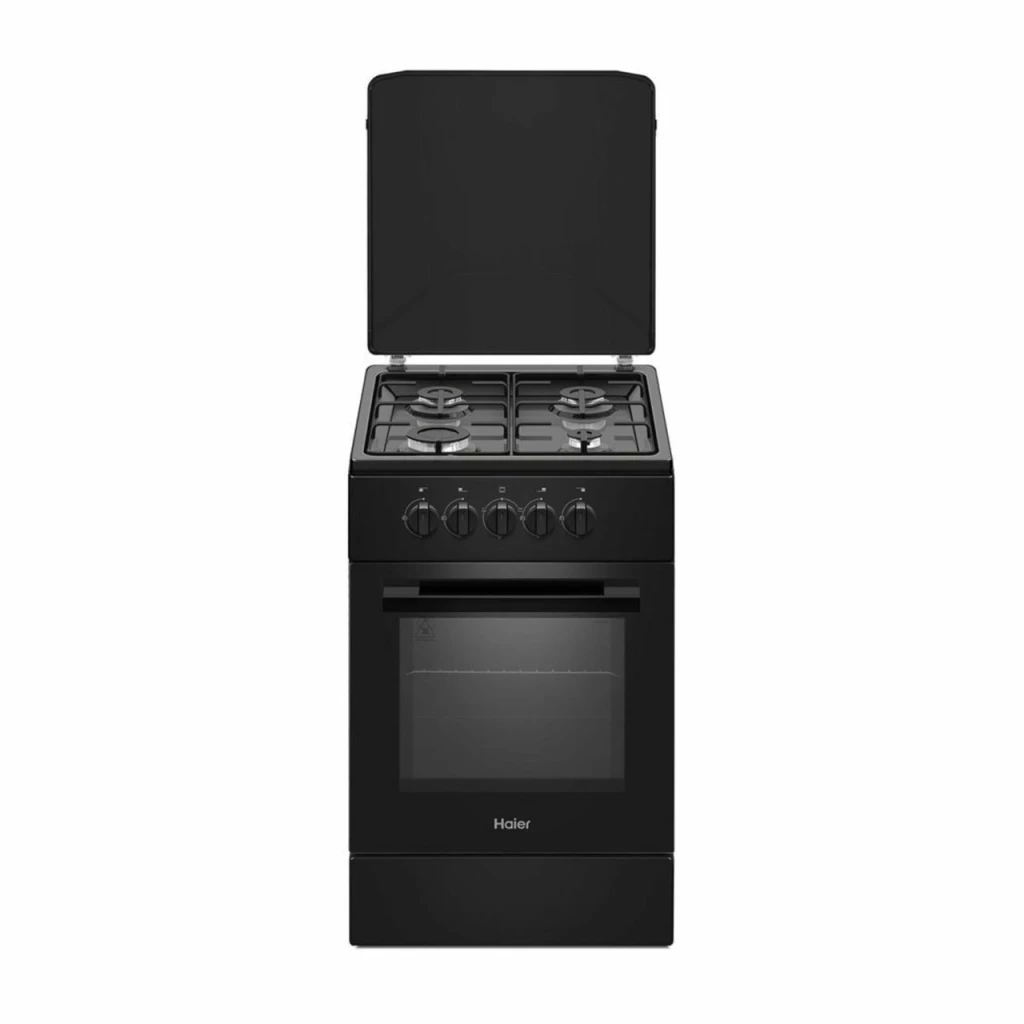 Cuisinière 4 feux Haier dimension 50×50 Noir 1040EGB