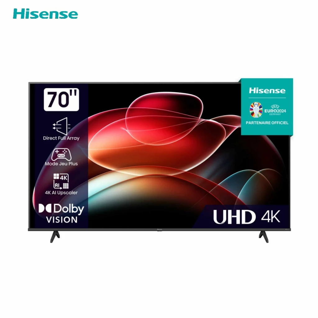 Televiseur HISENSE 70″ pouces LED Smart UHD 4K 70A6K