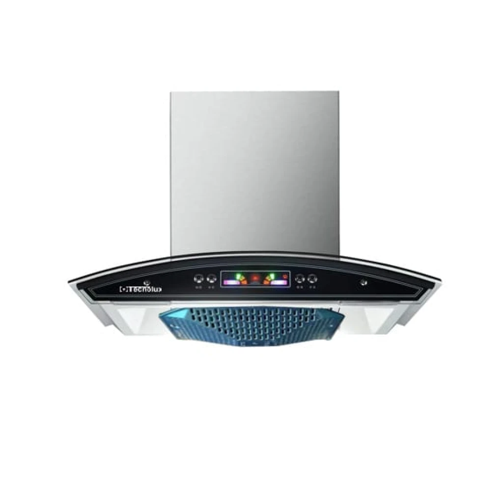 Hotte de Cuisine Technolux 60×60 avec Sortie Gris Noir TEC60 Pyramide