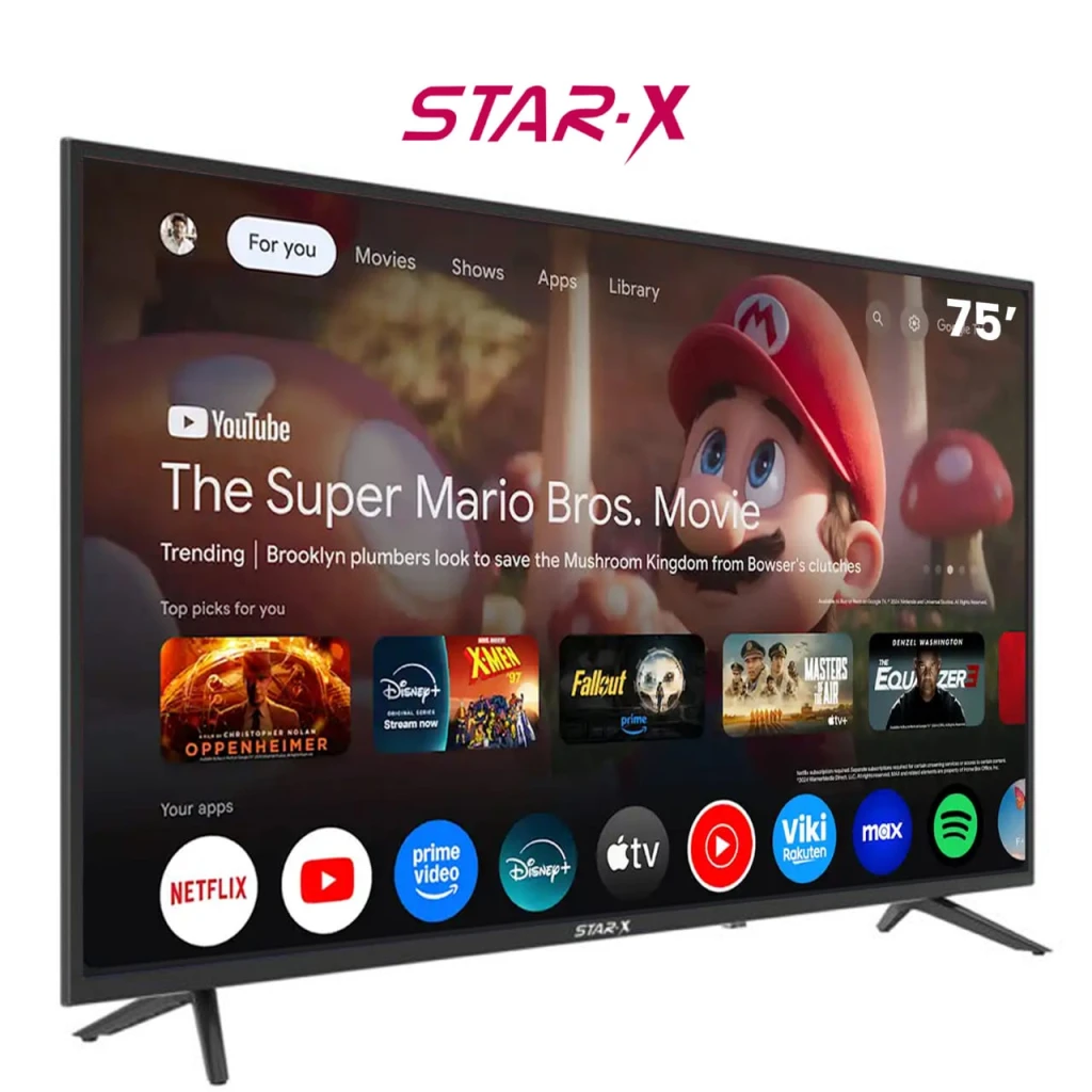 Téléviseur STAR X 75″ Smart Google TV 75UH680G – L’Expérience Cinéma à Domicile
