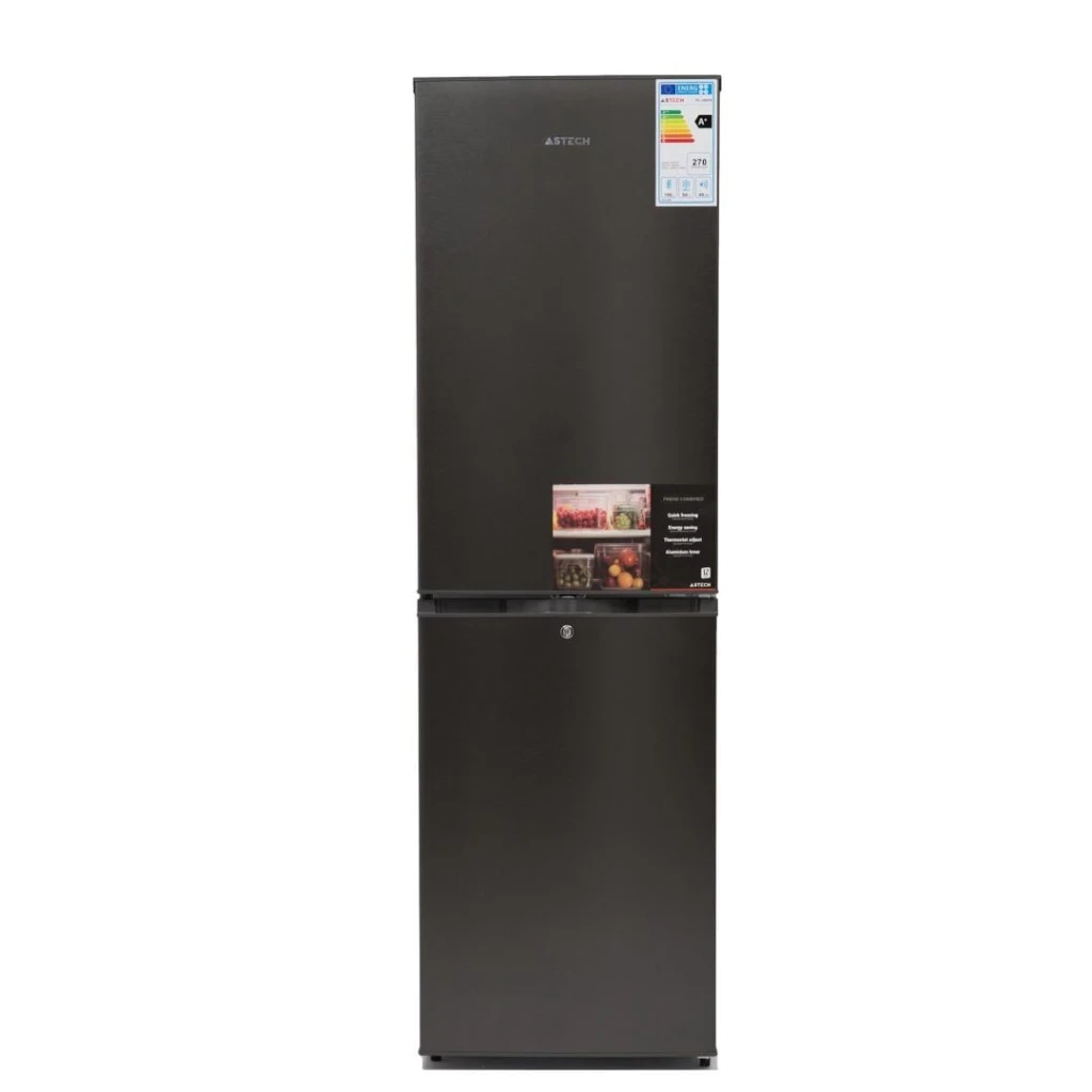 Réfrigérateur ASTECH FC295PS 260L Combiné 5 Tiroirs Gris – Éco A+