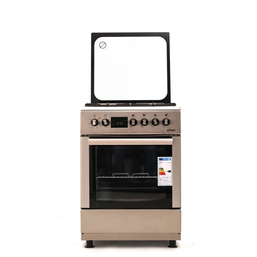 Cuisinière ASTECH CK65ELCF – 4 Feux à Gaz + Four Électrique Full Option (60×60 cm)