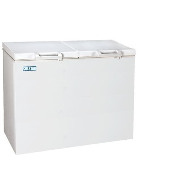 Congélateur Coffre Solstar horizontal double porte 555 Litres en vitrine